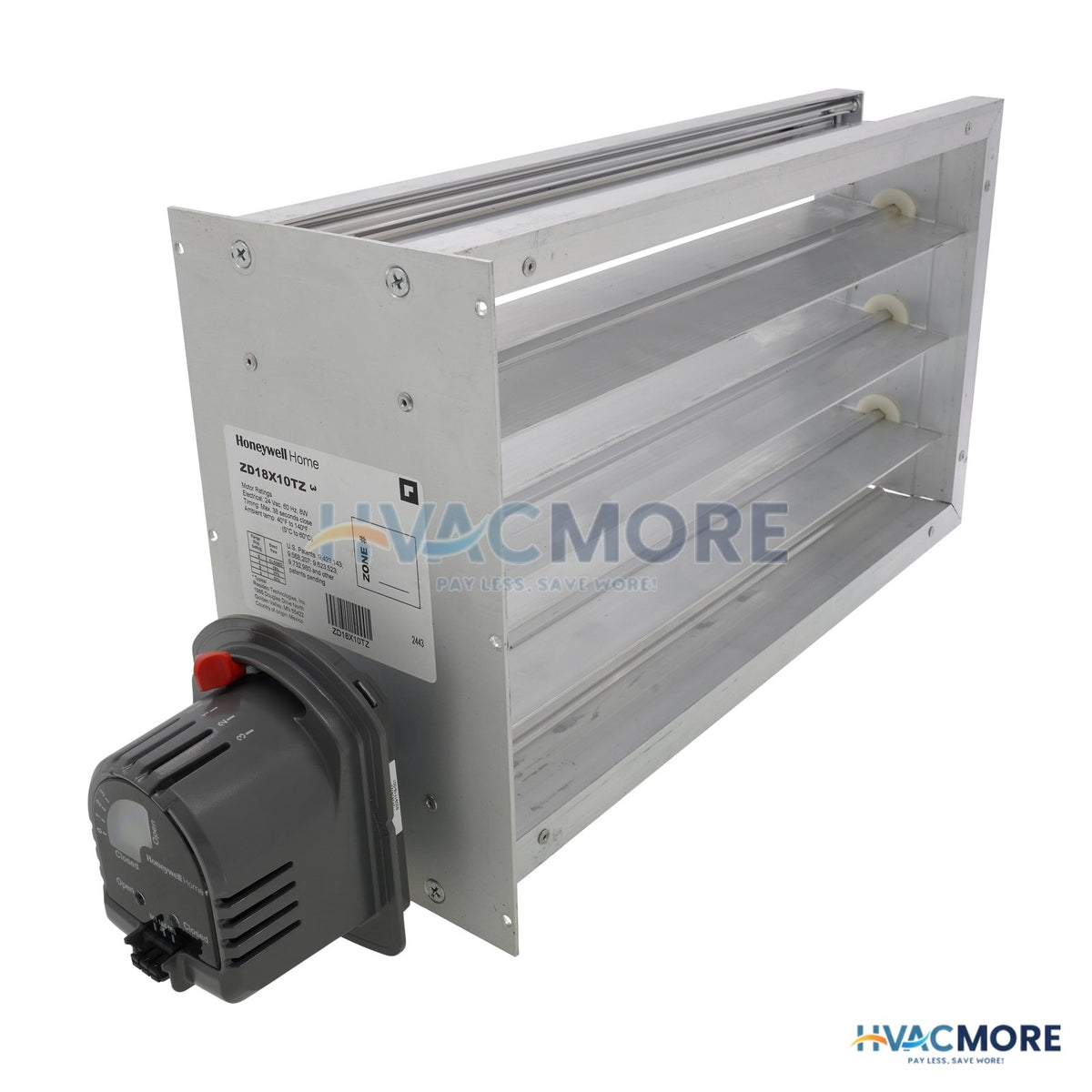 Honeywell Home 18" x 10" TrueZONE Rectangular Parallel Blade Damper ZD18X10TZ