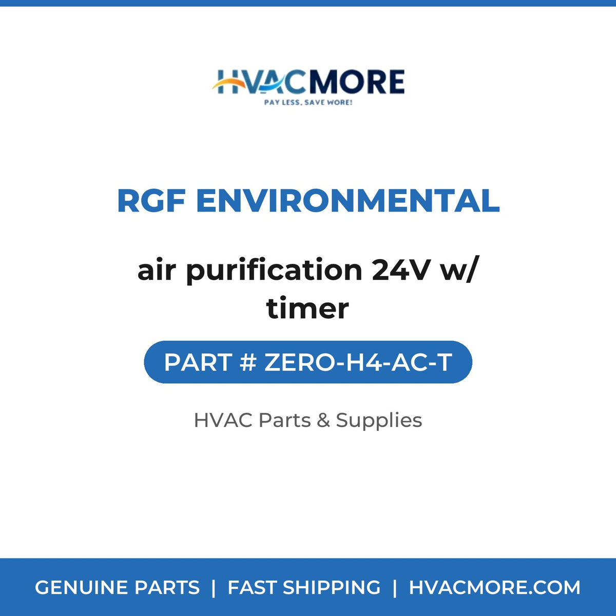 RGF Environmental air purification 24V w/ timer ZERO-H4-AC-T