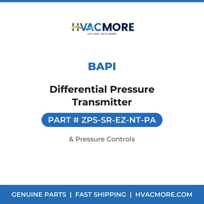 BAPI Differential Pressure Transmitter ZPS-SR-EZ-NT-PA