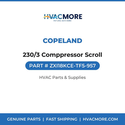 Copeland 230/3 Comppressor Scroll ZXI18KCE-TF5-957