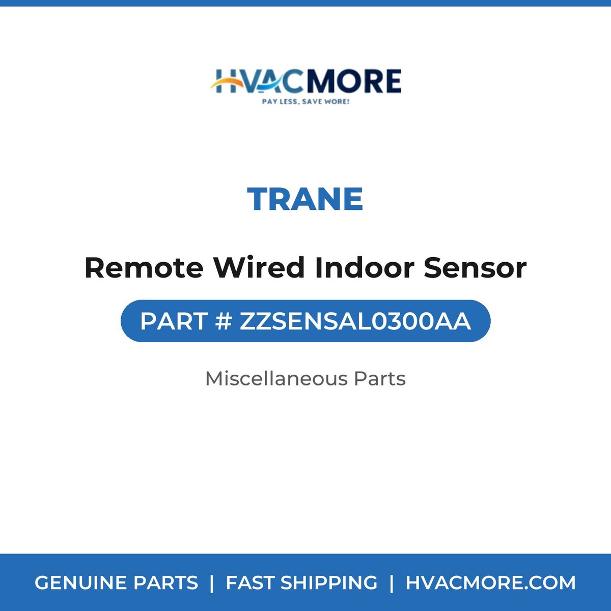 Trane Remote Wired Indoor Sensor ZZSENSAL0300AA