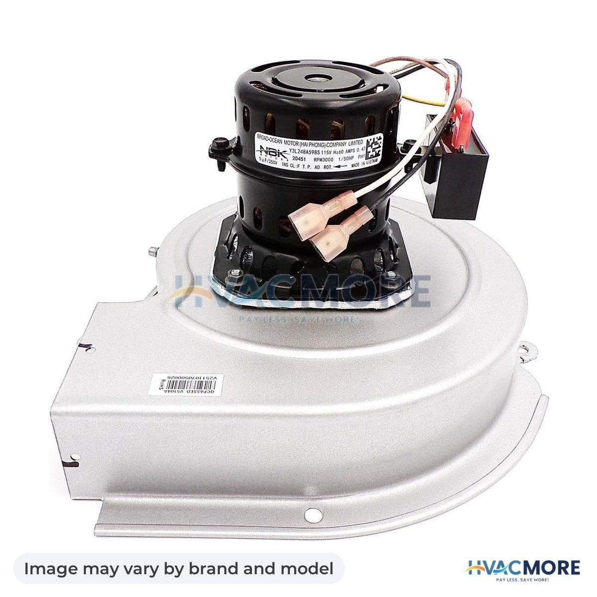 NBK Parts Blower Motor 115V/60Hz HVM-0131M00002PSP - Image may vary by brand and model