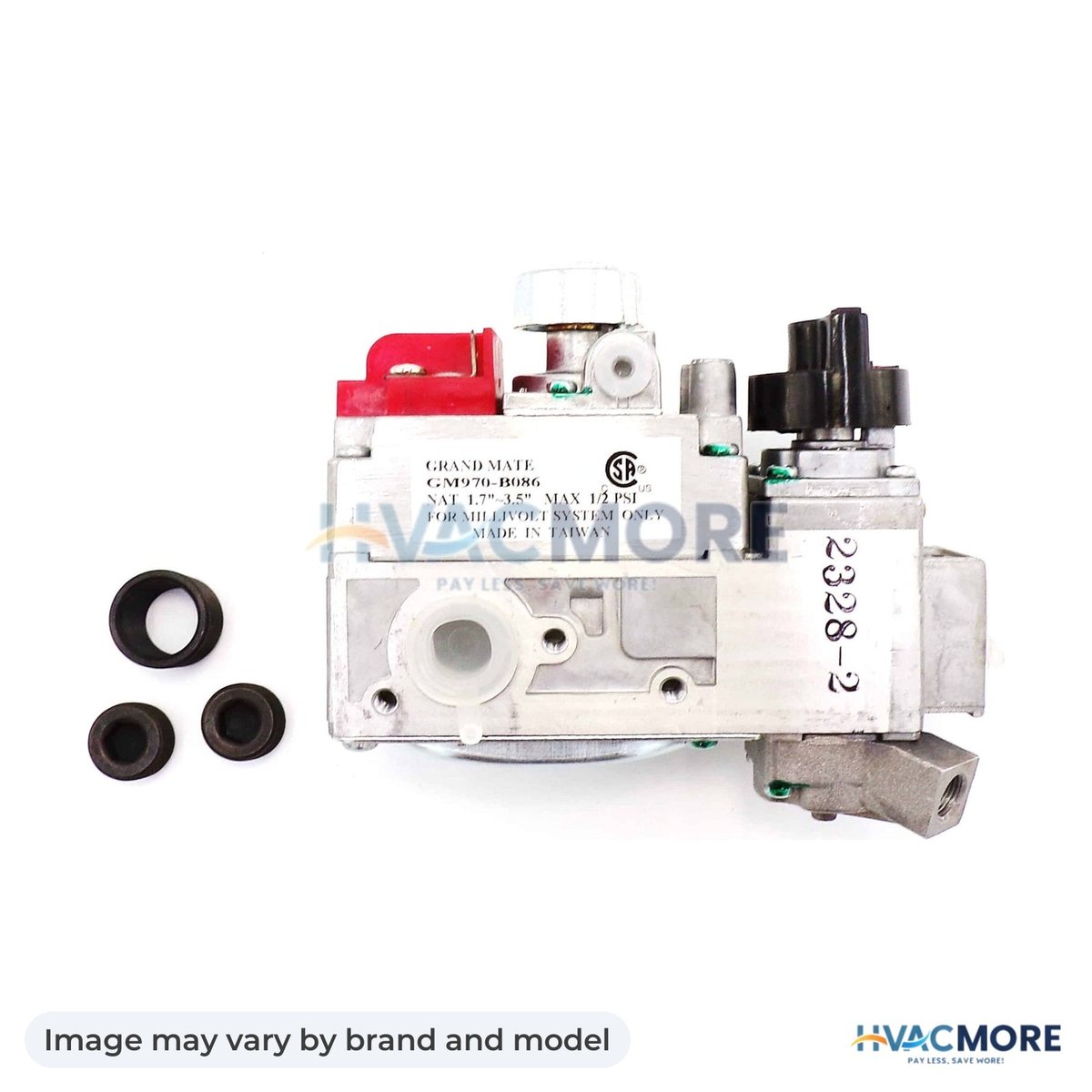 NBK Parts Gas Valve Millivolt, NG HVM-060-522 - Image may vary by brand and model