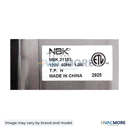 NBK Parts Convection Blower Motor 300mm X 60mm Rh HVM-103581-02 - Image may vary by brand and model