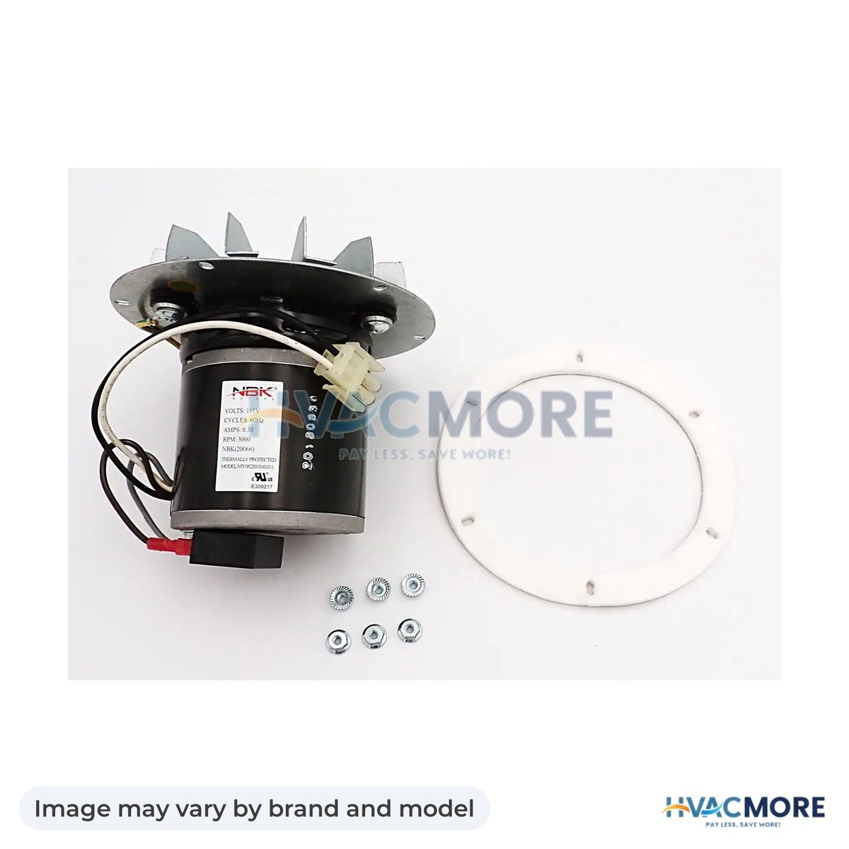NBK Parts Blower Motor 115V/60Hz HVM-12026011 - Image may vary by brand and model