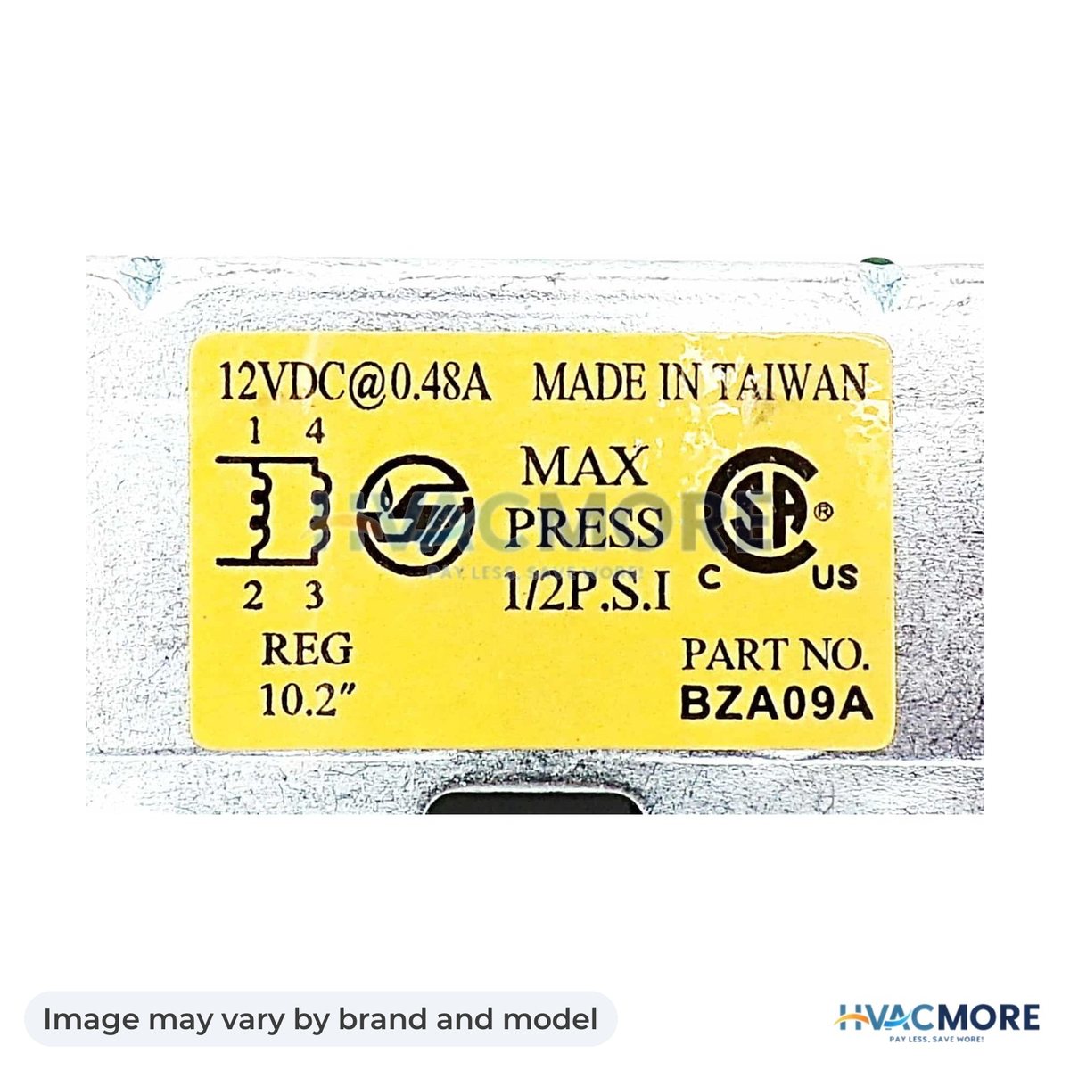 NBK Parts Furnace Gas Valve HVM-161123 - Image may vary by brand and model