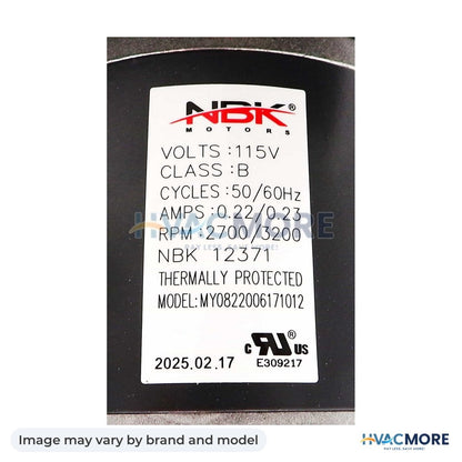 NBK Parts Blower Motor PSC 115V, 50/60Hz 1TDN7 HVM-1TDN7 - Image may vary by brand and model