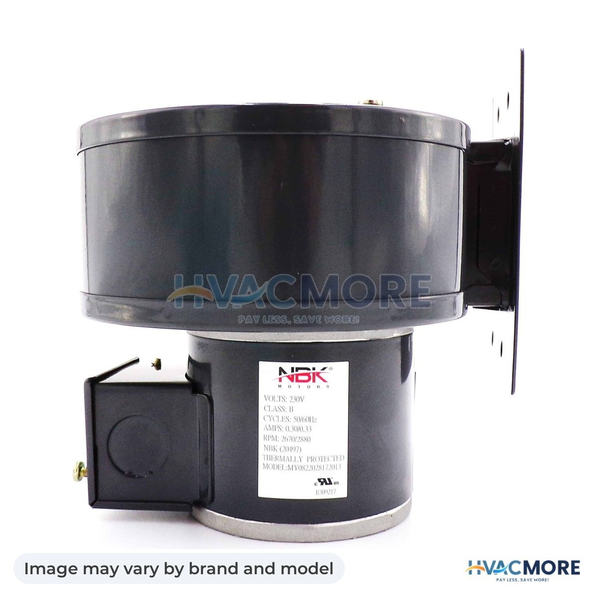 NBK Parts Blower Motor 230V HVM-1TDP6 - Image may vary by brand and model