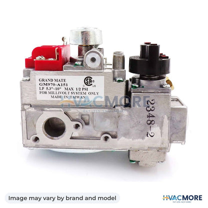 NBK Parts Millivolt Gas Valve, LP HVM-230-0720 - Image may vary by brand and model