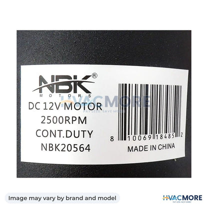 NBK Parts Motor DC 12V W/Gasket 55W, 2500 RPM HVM-232683 - Image may vary by brand and model