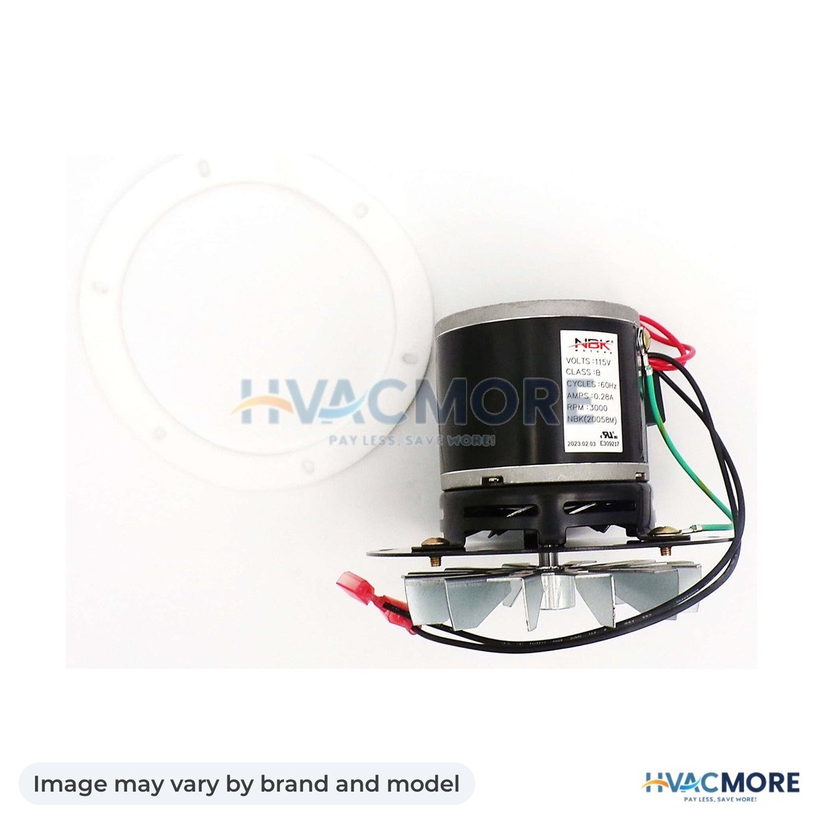 NBK Parts MOTOR INSERT ONLY 115V, 60Hz, 0.28A, 3000 RPM, Gasket included HVM-250-00527-2 - Image may vary by brand and model