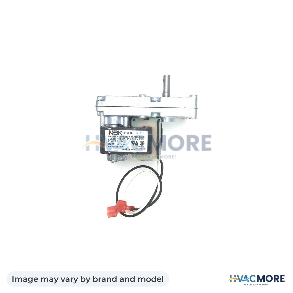 NBK Parts Auger Motor 4.0 RPM CW -Gleason Avery HVM-3-20-60906 - Image may vary by brand and model