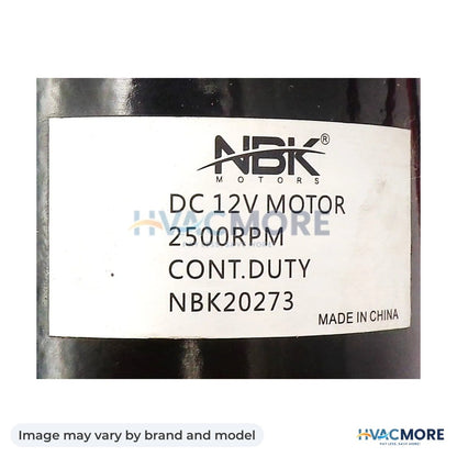 NBK Parts Motor. 12VDC, 2200 RPM Kit-Boxed HVM-31036 - Image may vary by brand and model
