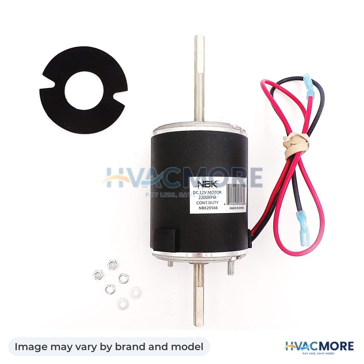 NBK Parts Motor DC 12V W/Gasket, 42W, 2600 RPM HVM-323682 - Image may vary by brand and model