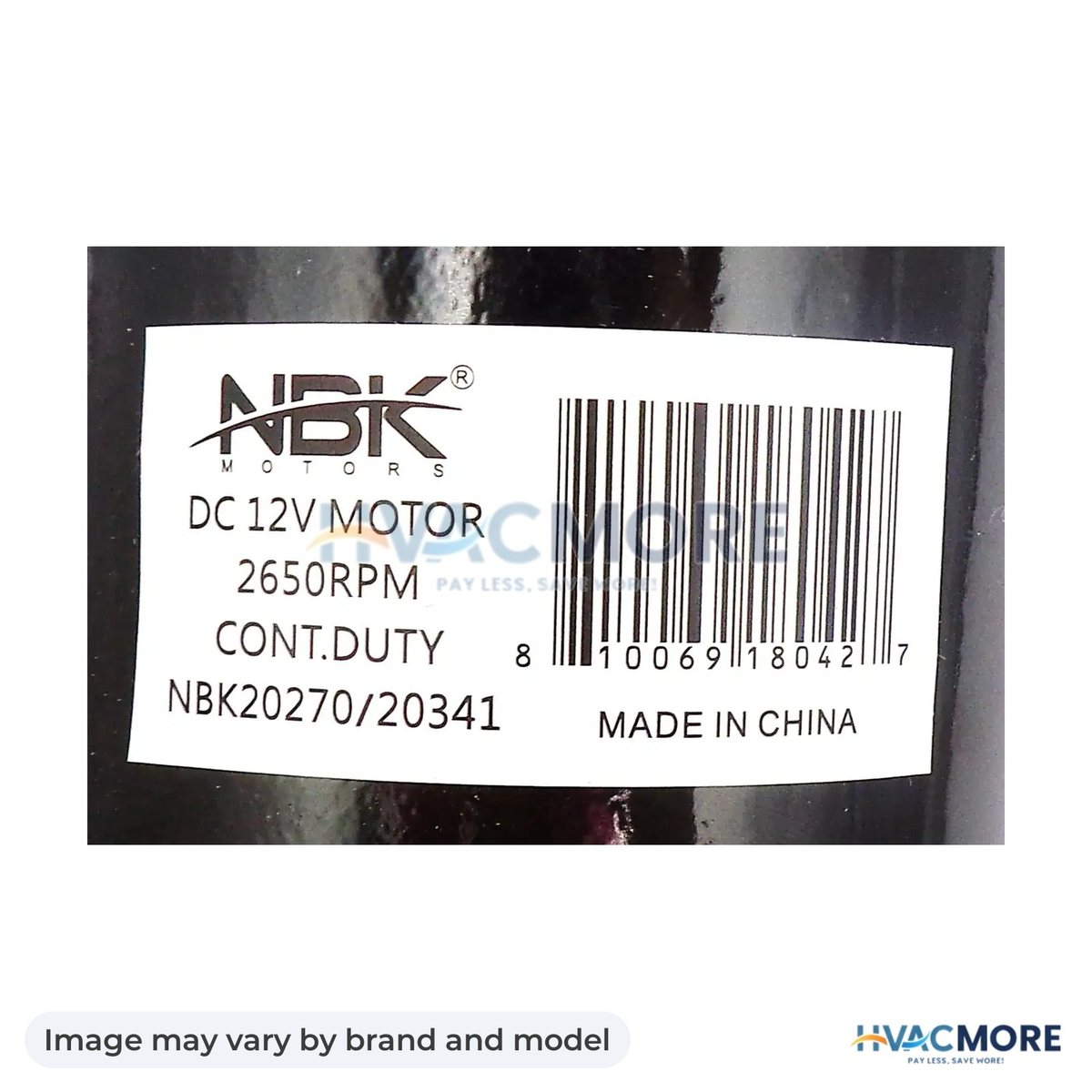 NBK Parts Motor. 12VDC, 2650 RPM Kit-Boxed HVM-37698 - Image may vary by brand and model