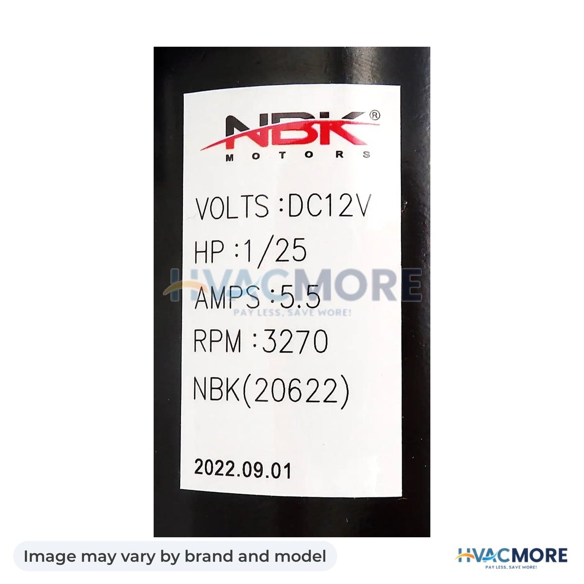 NBK Parts Blower Motor 12V DC, 1/25 HP HVM-3FRG8 - Image may vary by brand and model