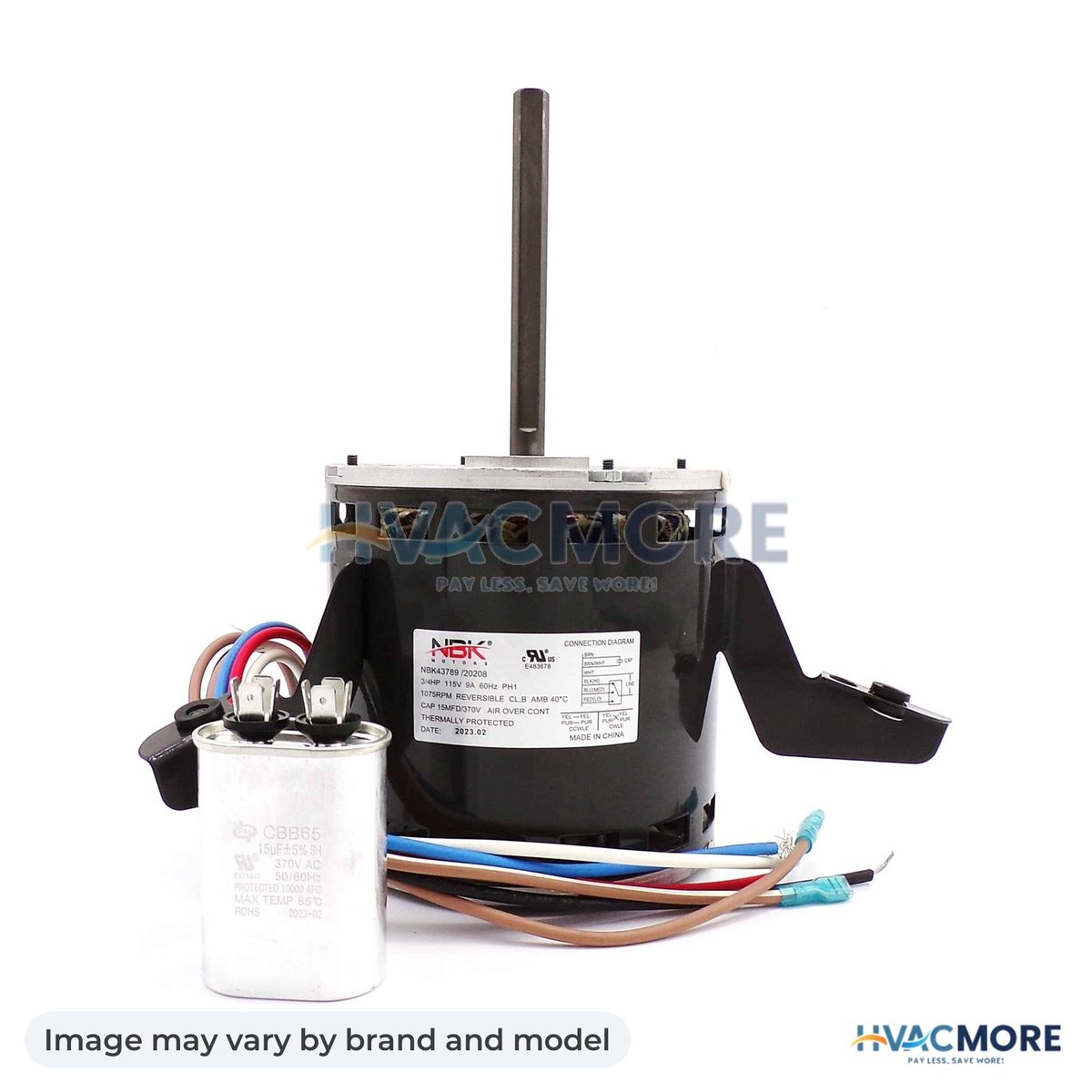 NBK Parts Direct Drive Blower Motor 3/4 HP HVM-43789 - Image may vary by brand and model