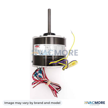 NBK Parts Condenser Motor 208-230V, 1075 RPM, 1/6-1/3 HP HVM-5462 - Image may vary by brand and model