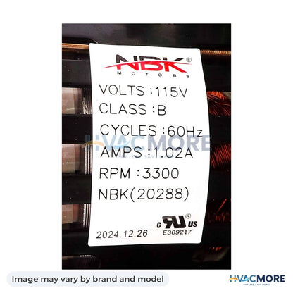 NBK Parts Blower Motor 115V HVM-66756 - Image may vary by brand and model