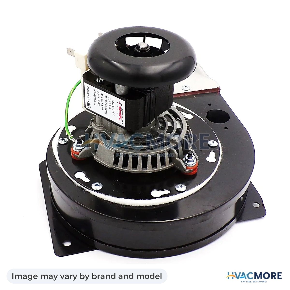 NBK Parts BLOWER MOTOR 115 Volts, Class B, 60 Hz, 1.66 Amps, 3000 RPM, Gasket included. HVM-80602 - Image may vary by brand and model