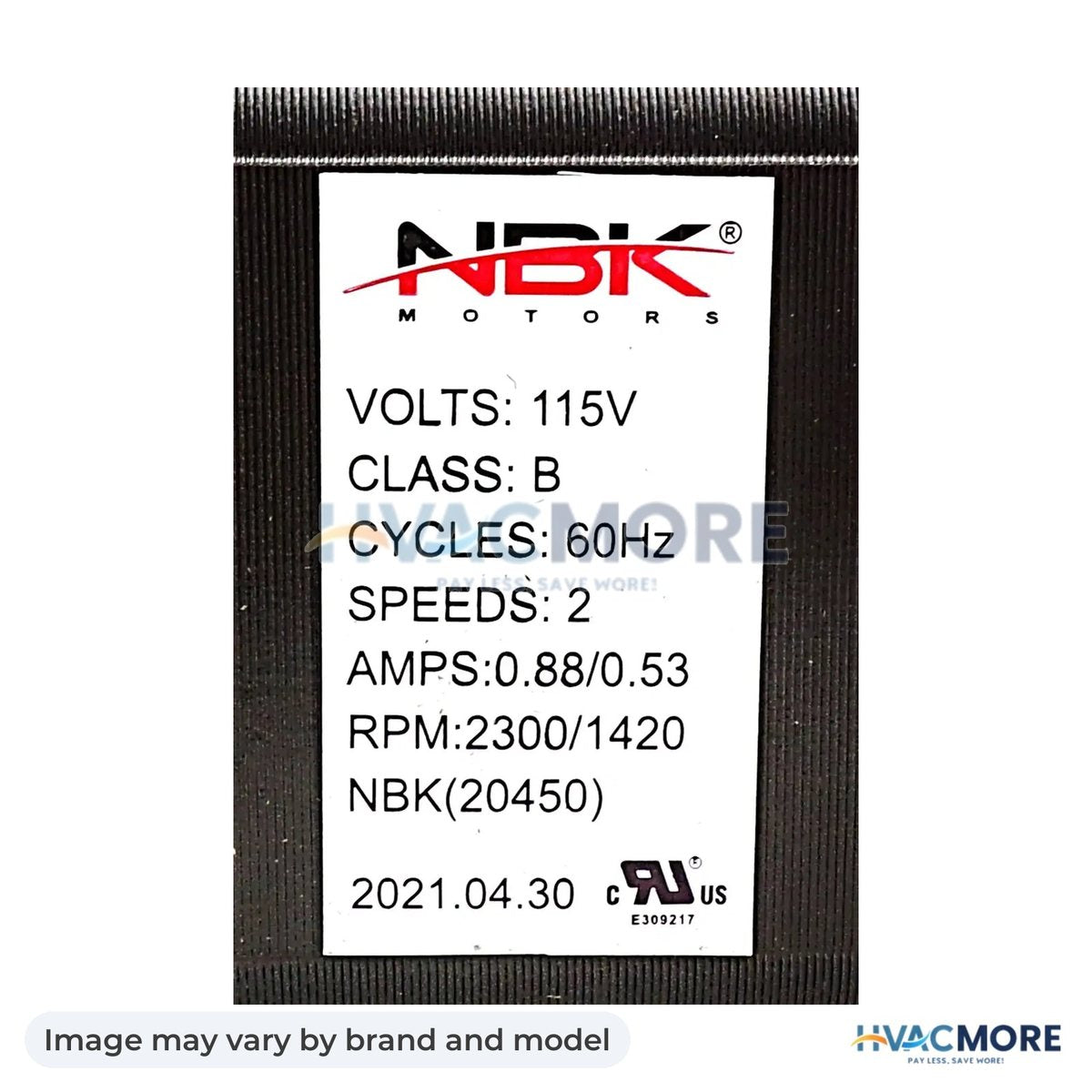 NBK Parts Blower Motor, Double Fan 2 Speed HVM-812-3370 - Image may vary by brand and model