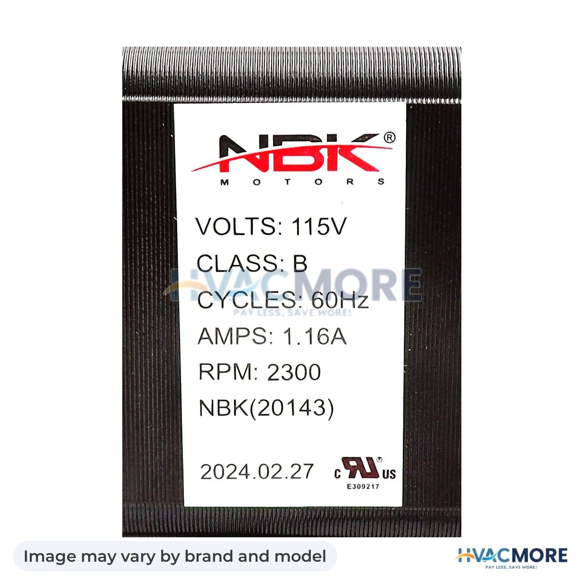 NBK Parts Blower Motor, Convection 115V HVM-812-4900 - Image may vary by brand and model