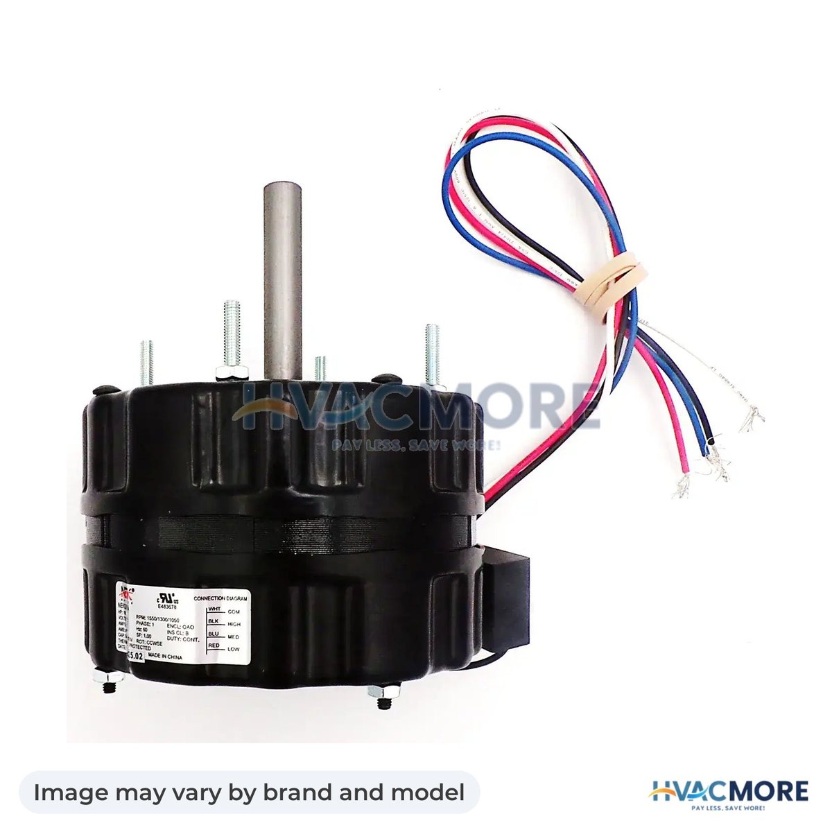 NBK Parts Motor 1/8 HP 115V, 1550 RPM, 1.6 Amp HVM-90318 - Image may vary by brand and model