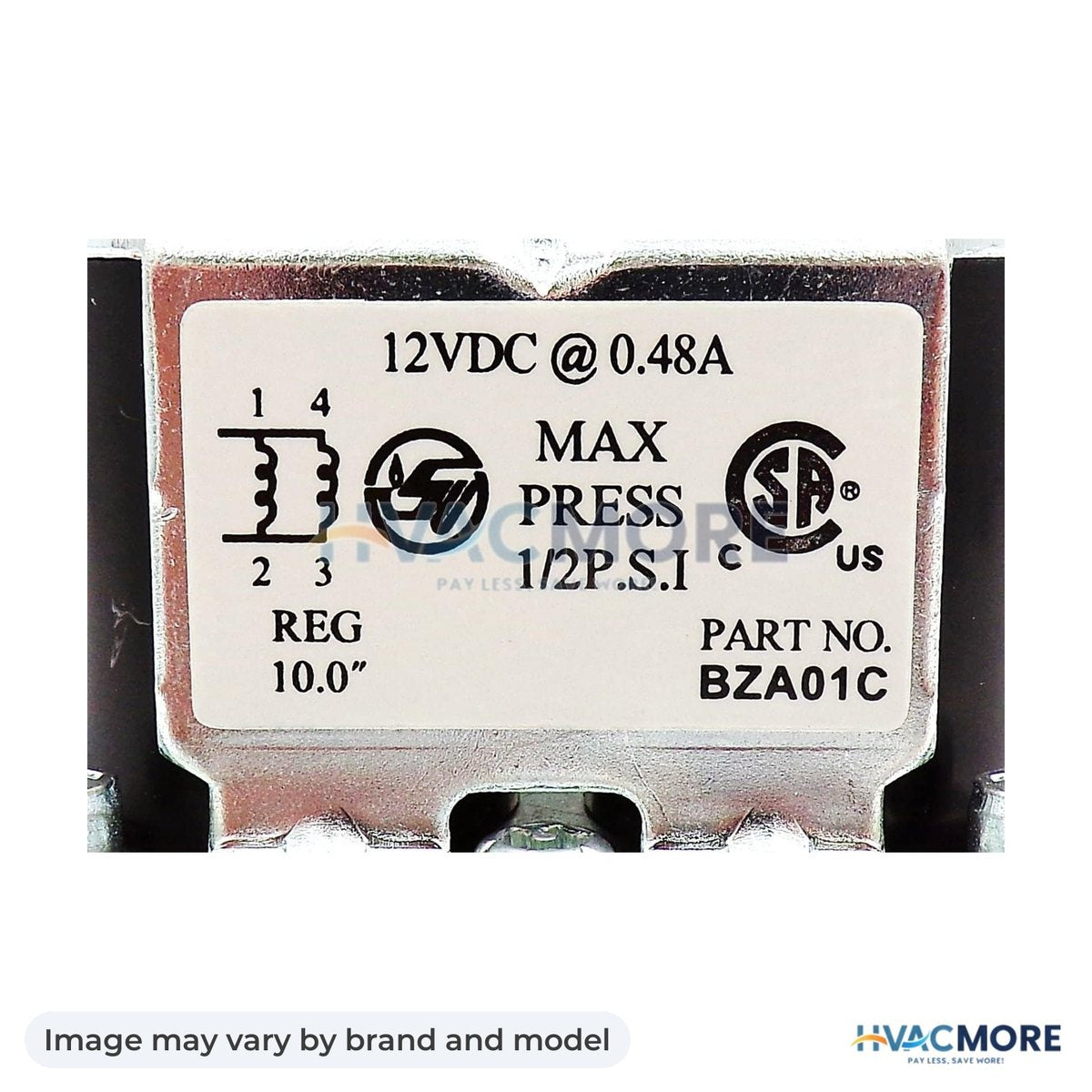 NBK Parts Gas Valve (Water Heater) HVM-93844 - Image may vary by brand and model