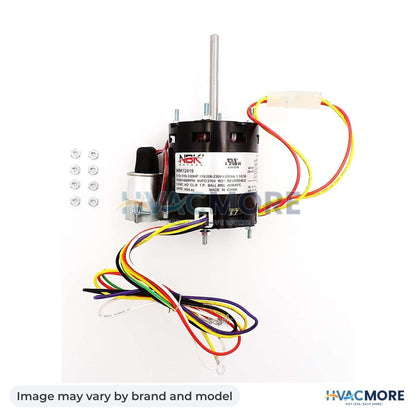 NBK Parts Fan Motor 115/208-230V 1.0/.5 Amps, RPM 1550/1400 1/12 1/15 1/20 HP HVM-9721 - Image may vary by brand and model