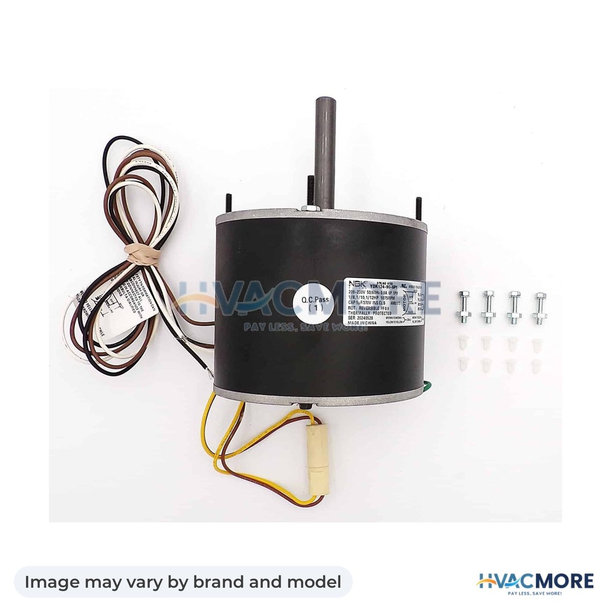 NBK Parts Multi Purpose Motor 208-230V, 1/8-1/10-1/12 HP HVM-9722 - Image may vary by brand and model