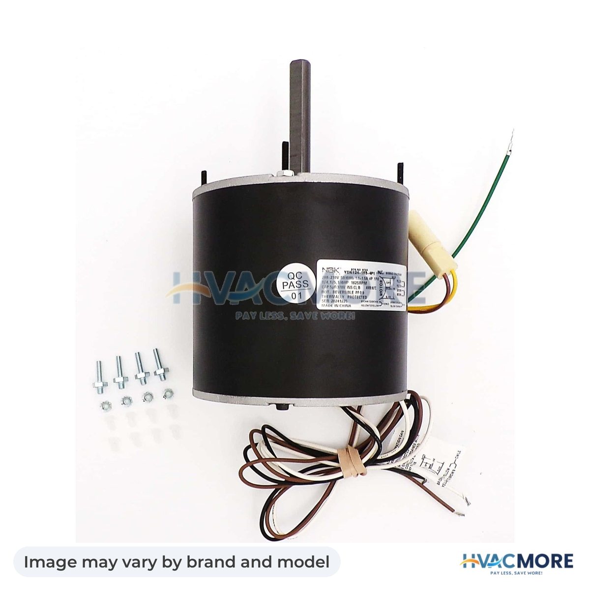 NBK Parts Multi Purpose Motor 208-230V, 1/4-1/5-1/6 HP 1625 RPM HVM-9724 - Image may vary by brand and model