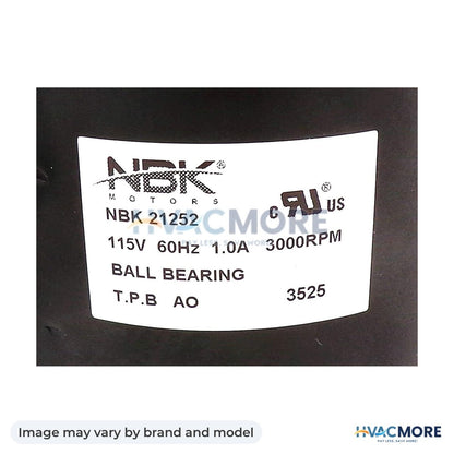 NBK Parts Fan Motor 115V/60Hz HVM-97727 - Image may vary by brand and model