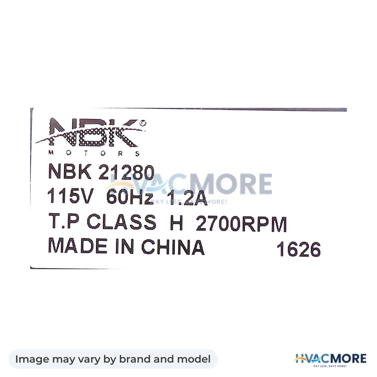 NBK Parts Blower Kit 115V, 2400 RPM HVM-99000118 - Image may vary by brand and model
