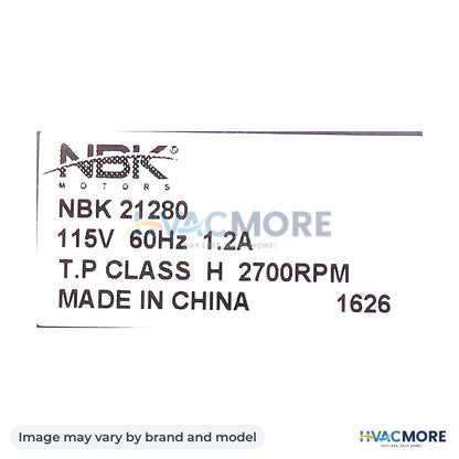 NBK Parts Blower Kit 115V, 2400 RPM HVM-99000118 - Image may vary by brand and model