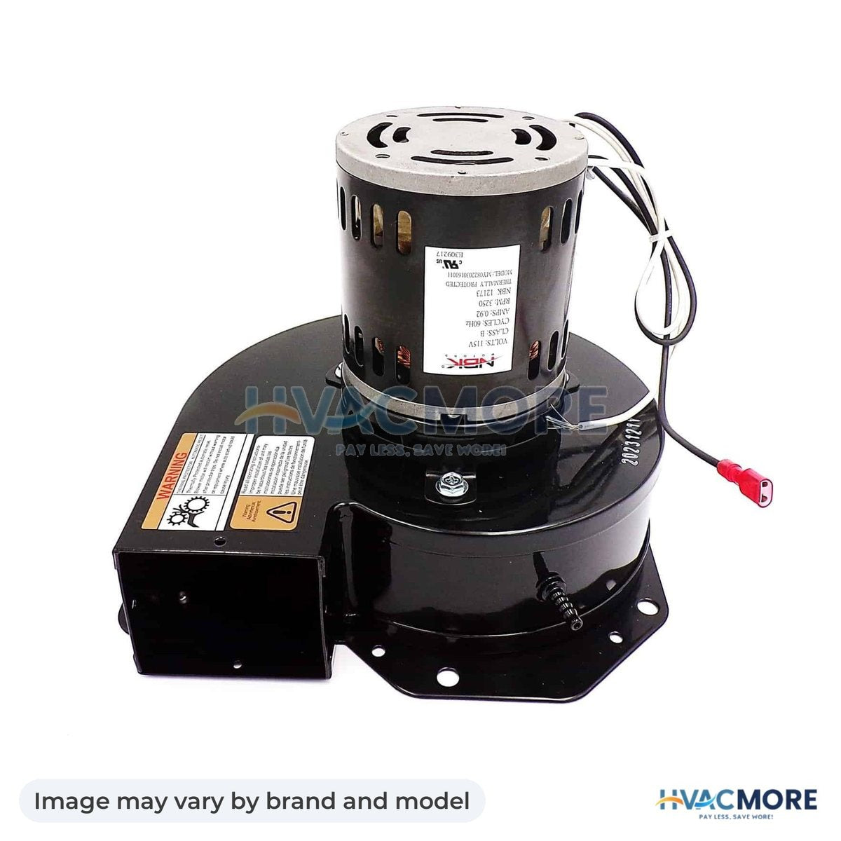 NBK Parts Blower Motor, Draft Inducer 115V HVM-A129 - Image may vary by brand and model