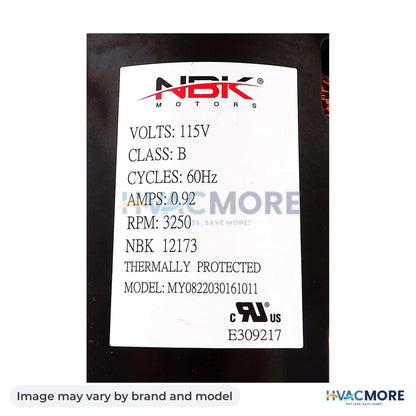 NBK Parts Blower Motor, Draft Inducer 115V HVM-A129 - Image may vary by brand and model