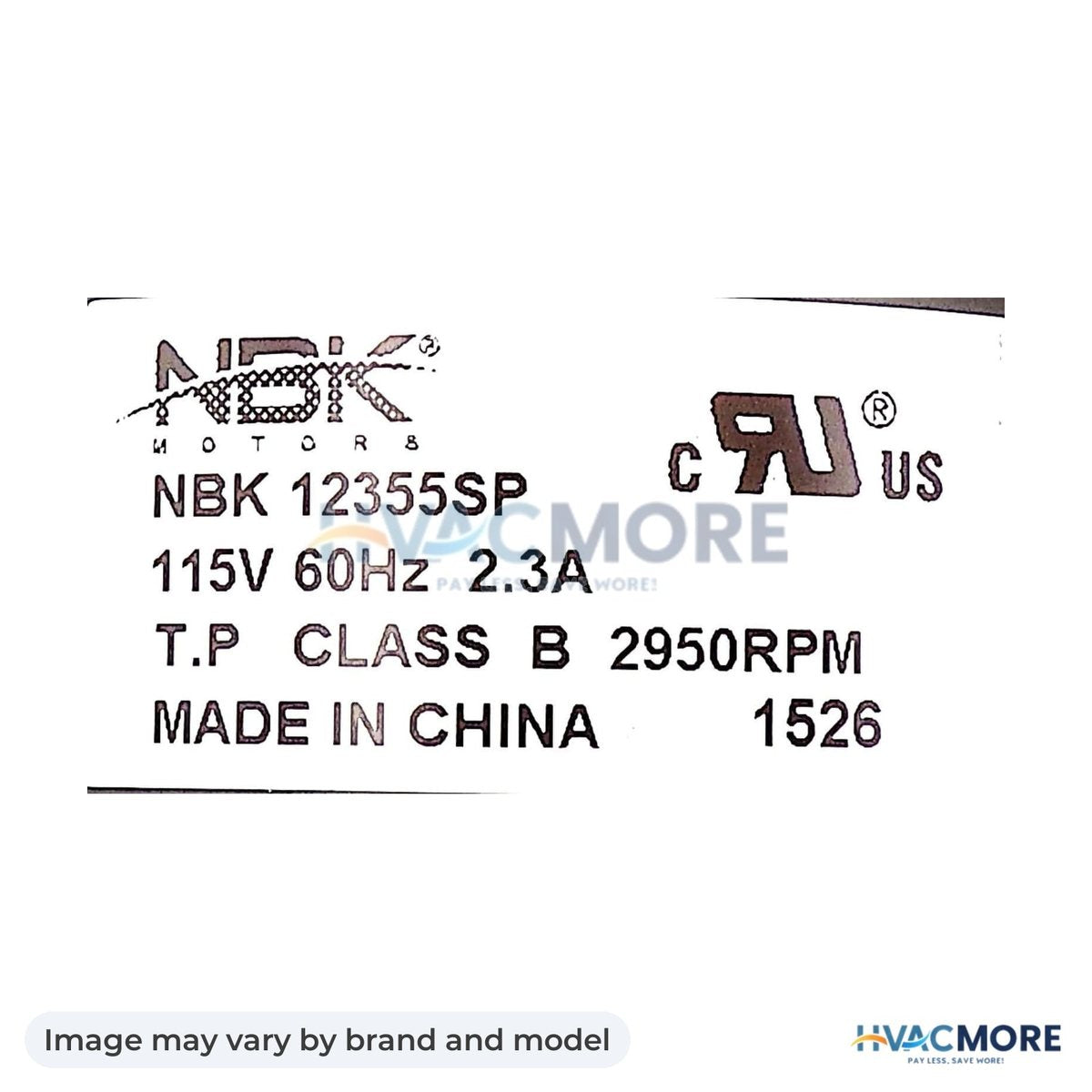 NBK Parts Blower Motor, S-Pole 115V, With Wiring Box HVM-A166 - Image may vary by brand and model