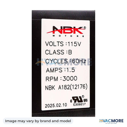 NBK Parts Blower Motor 115V HVM-A182 - Image may vary by brand and model