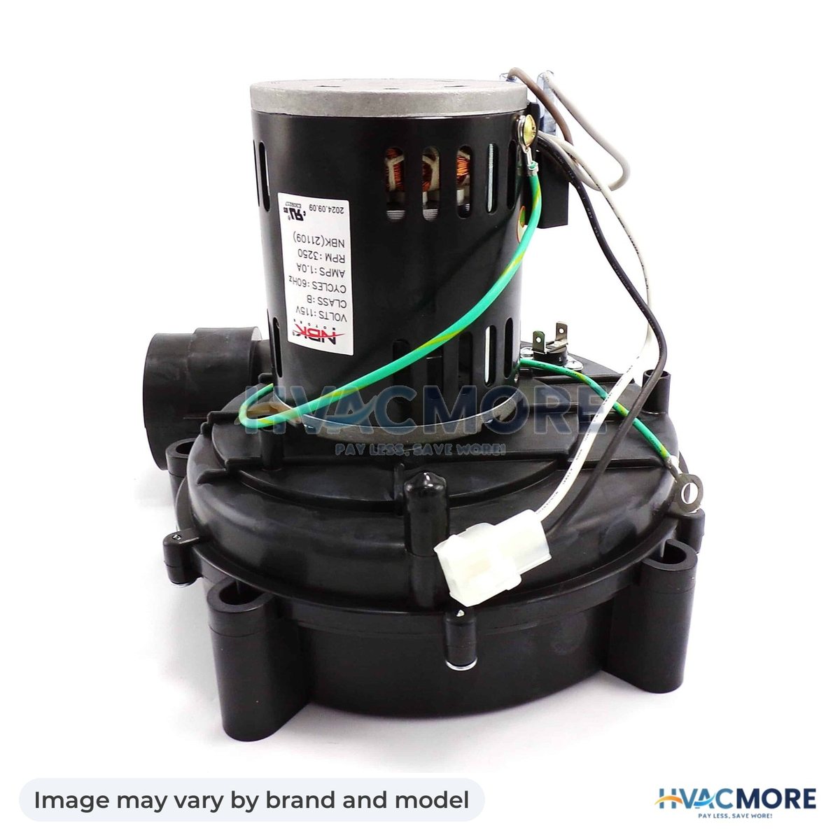 NBK Parts Inducer Assembly 115V, 60Hz, 1/15 HP, 3250 RPM HVM-A225 - Image may vary by brand and model