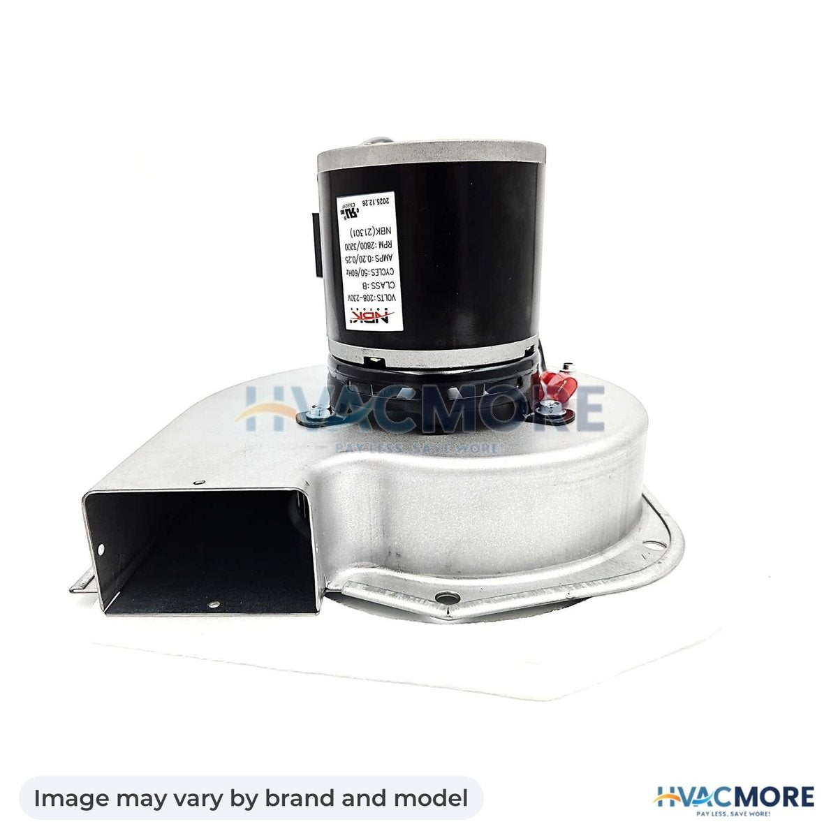 NBK Parts Draft Inducer 208-230V 50/60Hz 2800/3200 RPM HVM-A241 - Image may vary by brand and model