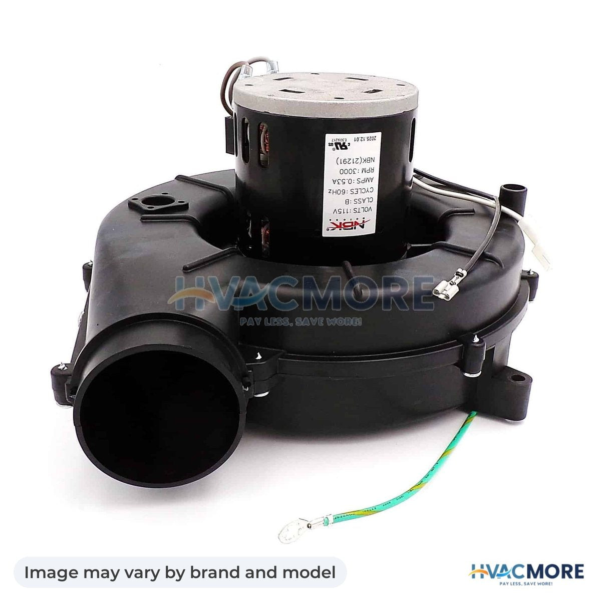 NBK Parts Draft Inducer 115V/60Hz 3000 RPM HVM-A276 - Image may vary by brand and model