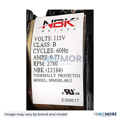 NBK Parts Stove Blower 115V, 60Hz, Amp 0.73, RPM 2780, CFM 153 HVM-B22510 - Image may vary by brand and model