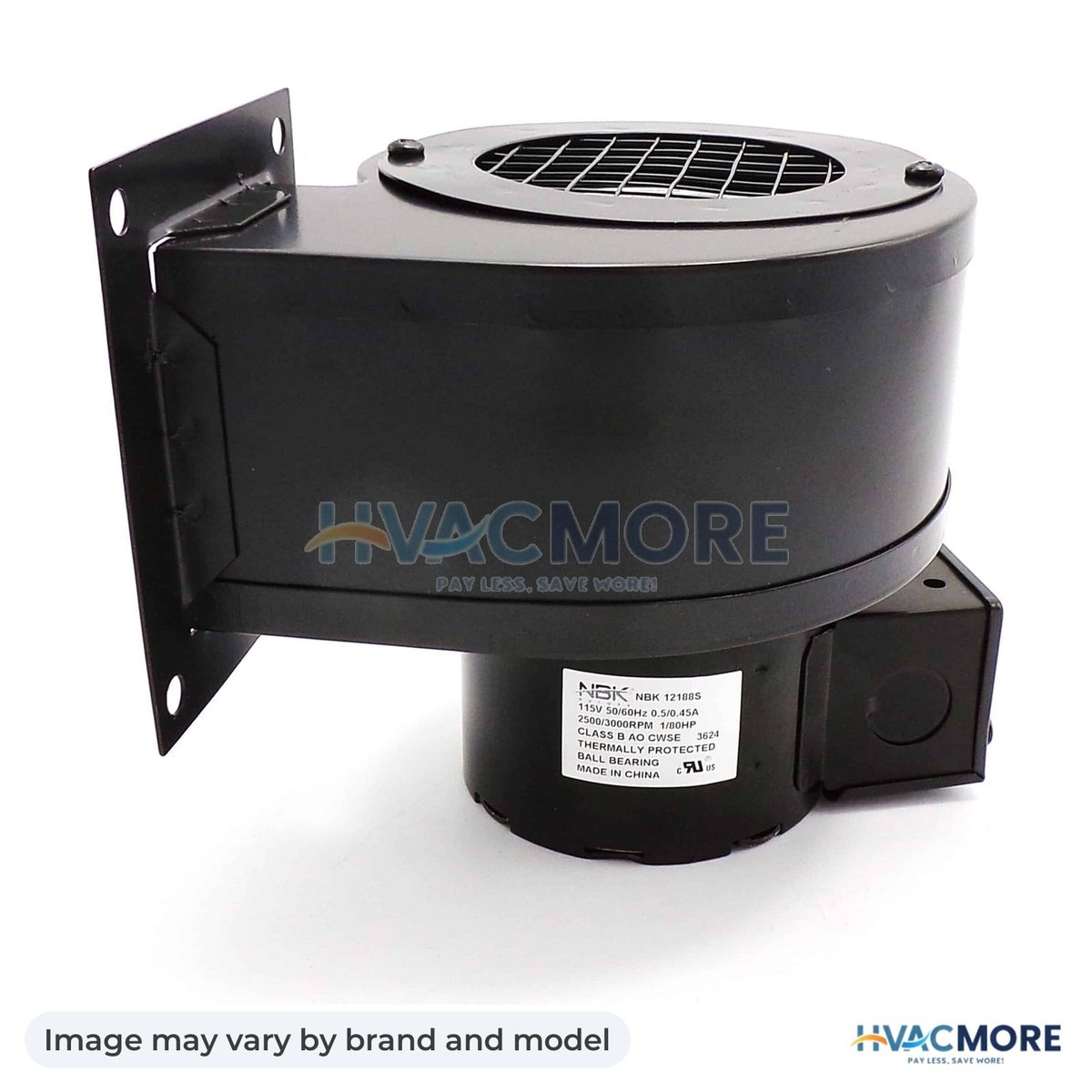 NBK Parts Blower Motor S-Pole 115V 60 Hz, RPM 3000 HVM-B75 - Image may vary by brand and model