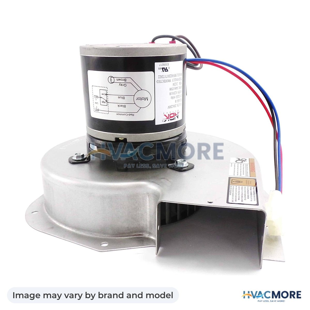 NBK Parts Draft Inducer 208-230, 60Hz, 2 Speed HVM-BLW01311 - Image may vary by brand and model