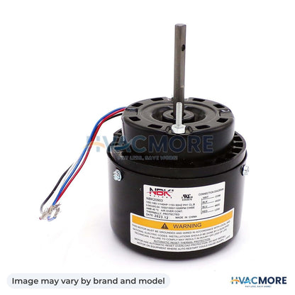 NBK Parts Blower Motor 115V 60Hz 3 Speed, 1/50-1/80-1/140 HP HVM-D1138 - Image may vary by brand and model