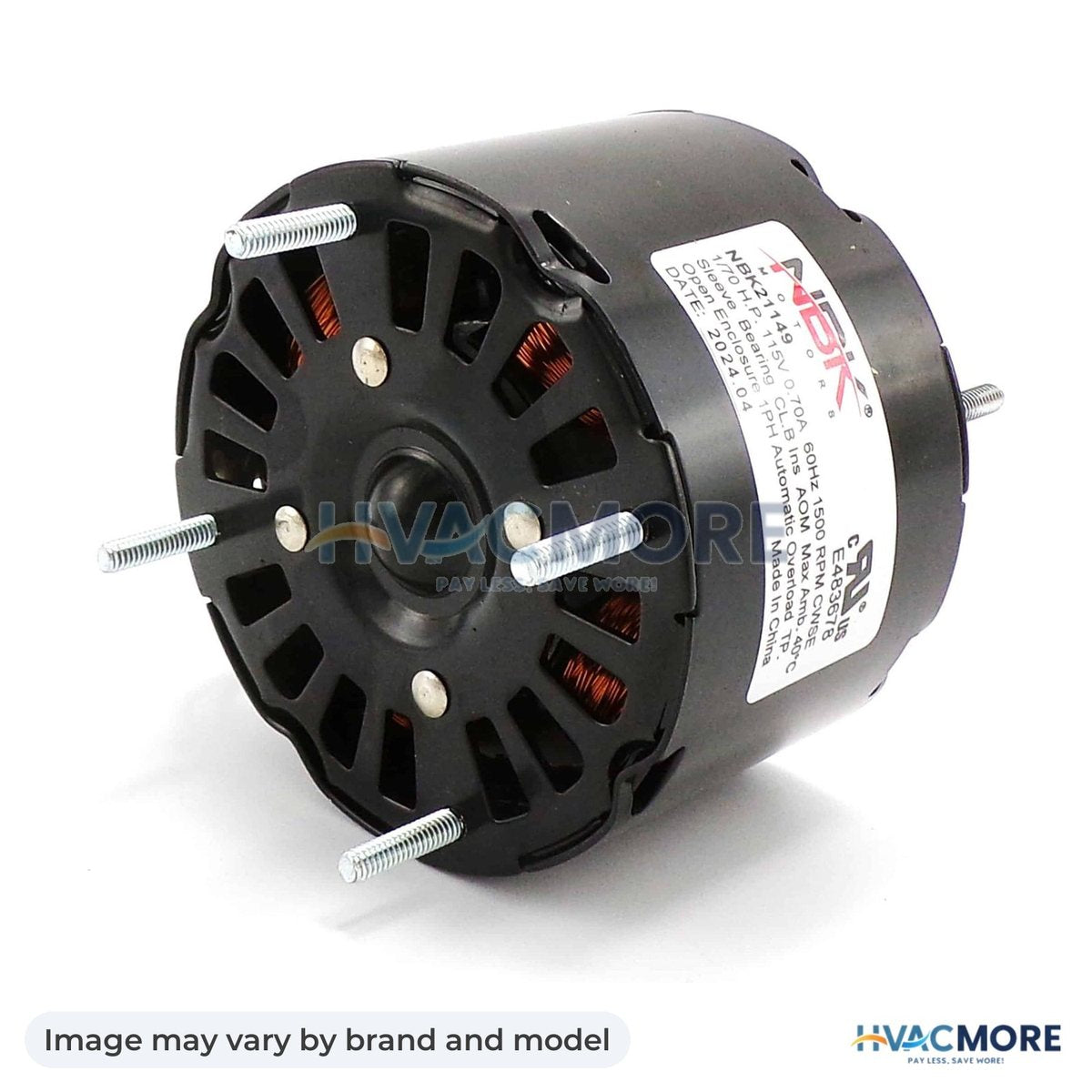 NBK Parts Multi Purpose Fan Motor 115V/60Hz HVM-D120 - Image may vary by brand and model