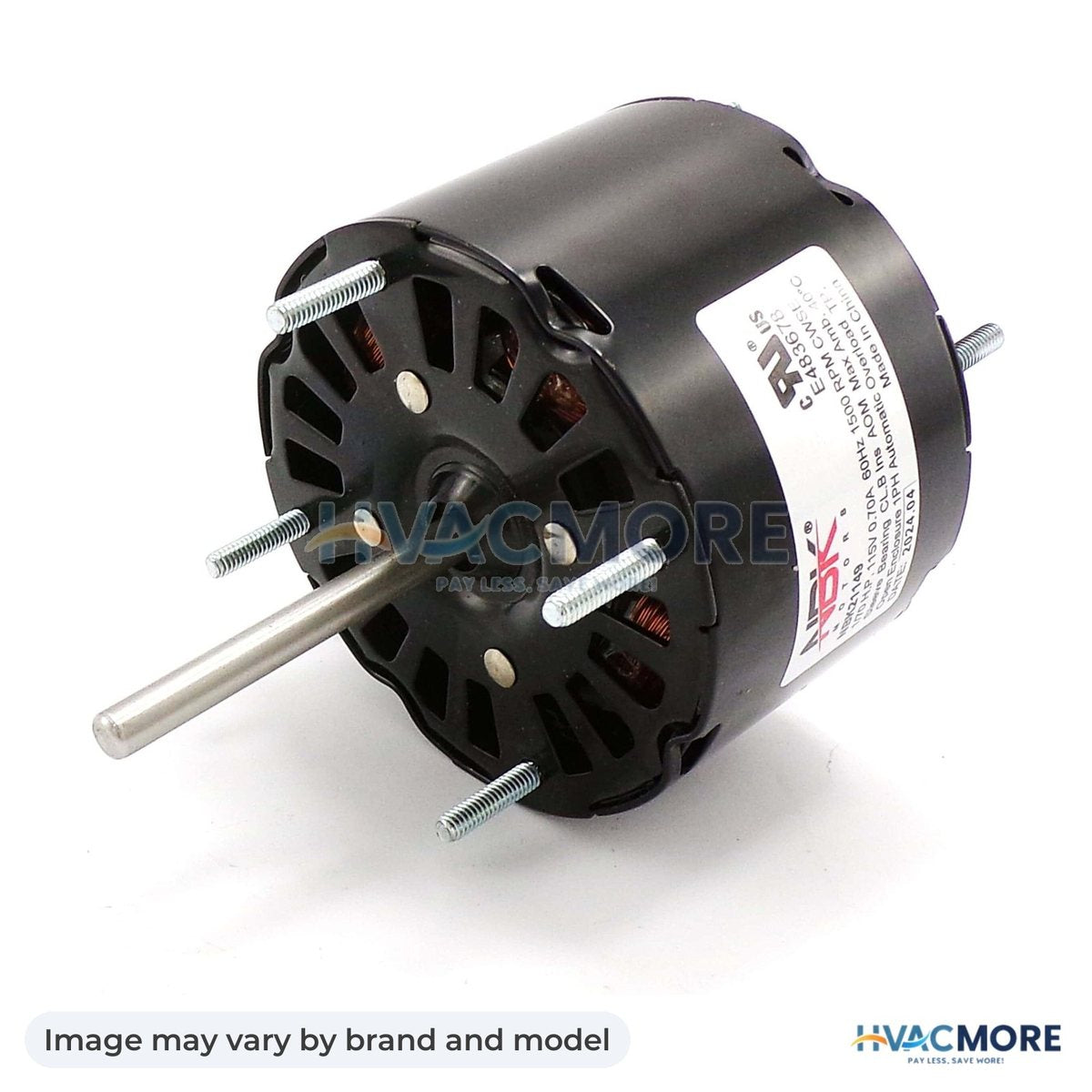NBK Parts Multi Purpose Fan Motor 115V/60Hz HVM-D120 - Image may vary by brand and model
