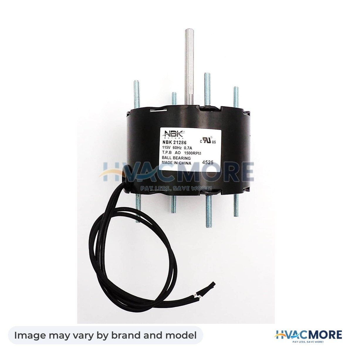 NBK Parts Blower Motor 3.3 CCW 115V, 1/70 HP HVM-D121 - Image may vary by brand and model