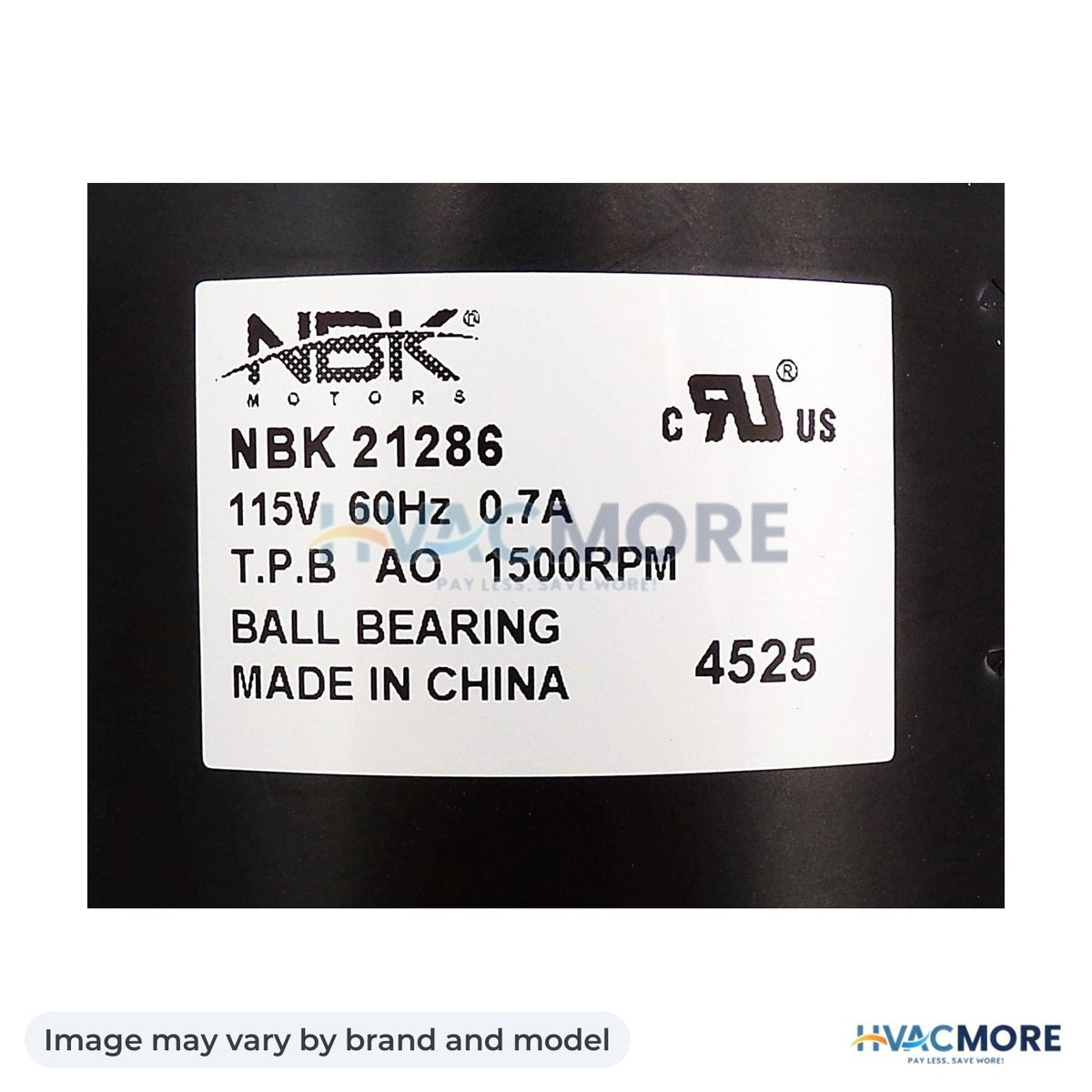 NBK Parts Blower Motor 3.3 CCW 115V, 1/70 HP HVM-D121 - Image may vary by brand and model