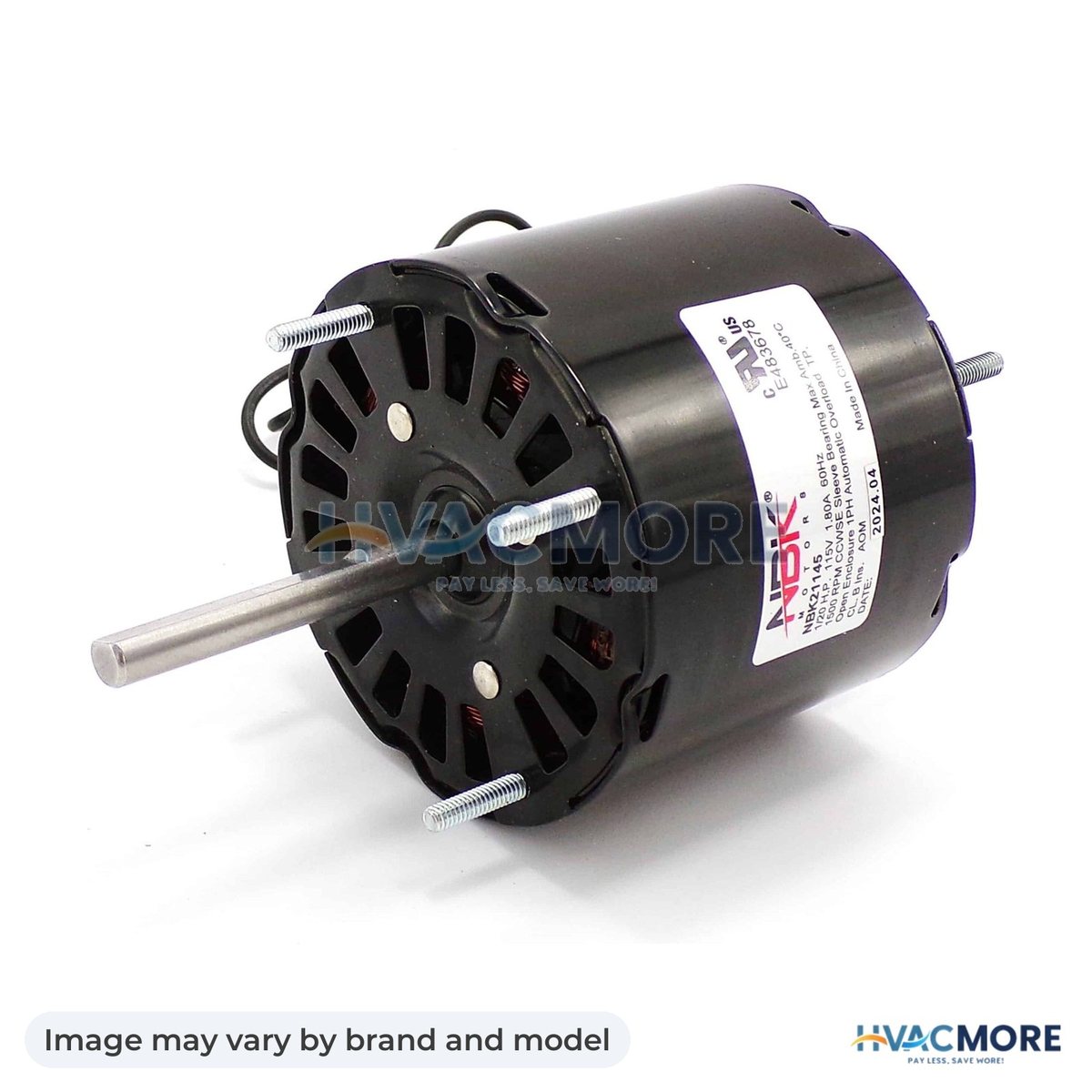 NBK Parts Multi Purpose Fan Motor 115V/60Hz HVM-D133 - Image may vary by brand and model